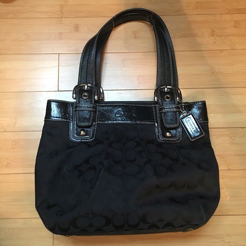 Large Black Coach handbag